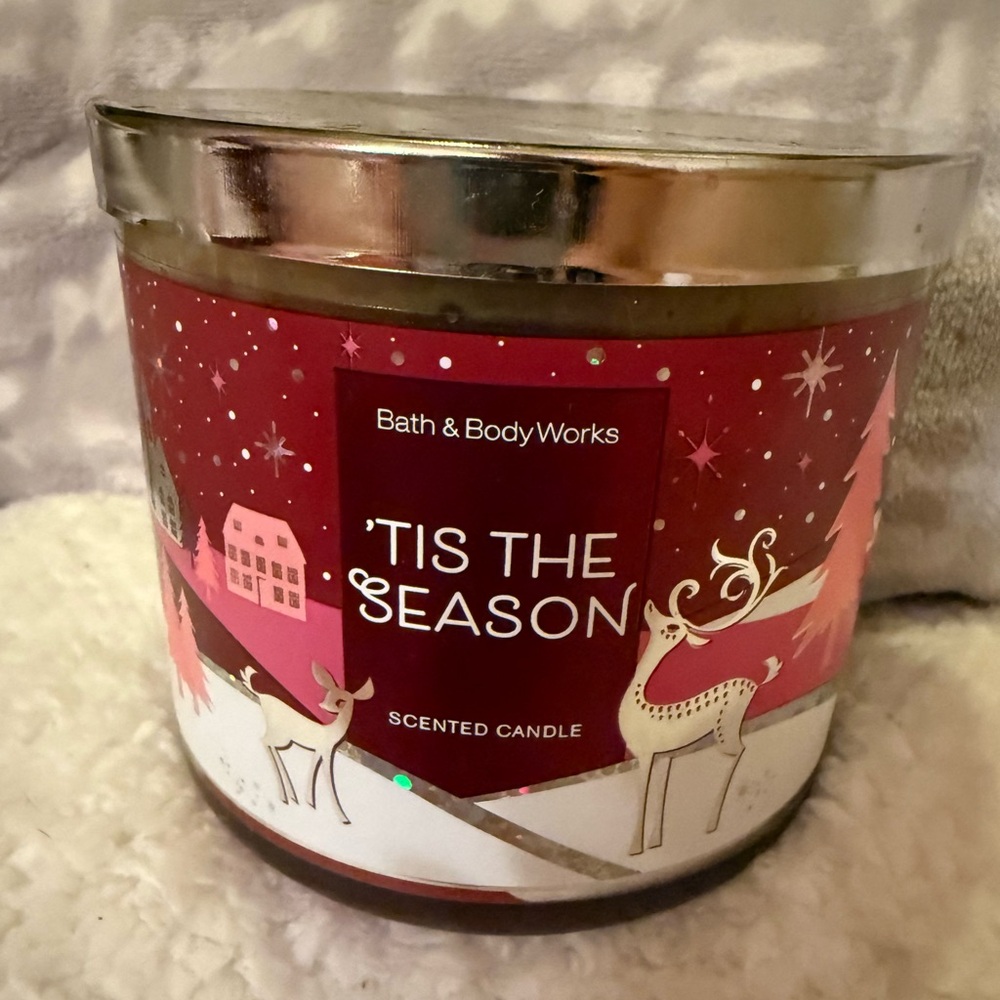 Bath & Body Works Unused Tis the Season 3-Wick Candle Holiday Collection